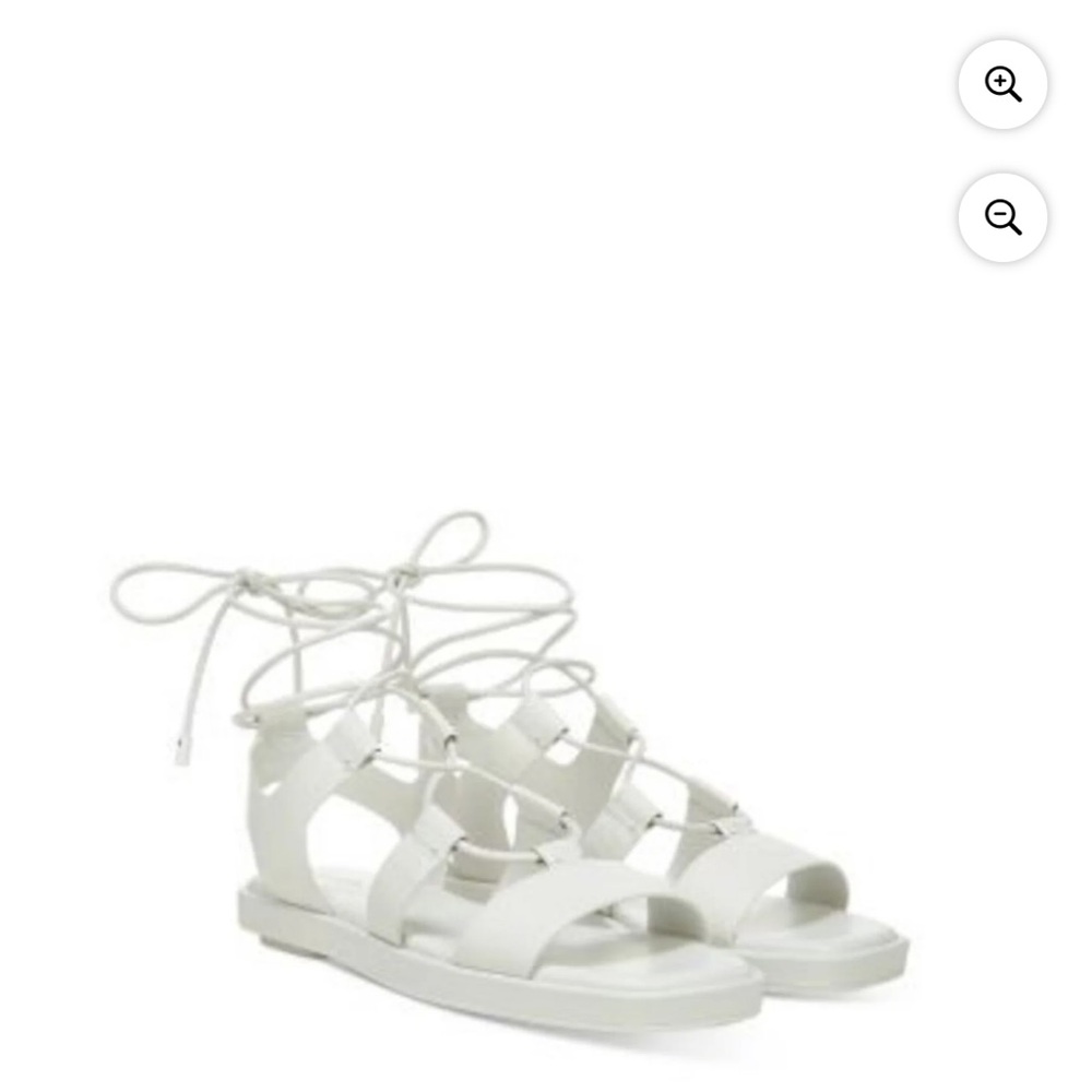 Vince White Leather Sandals